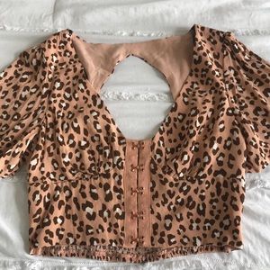 cheetah corset top